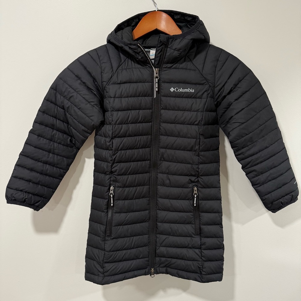 Columbia Black Hooded Coat